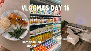 VLOGMAS DAY 16, Sunday reset, learning piano