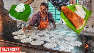 24 Dosa in Just 2 Min | Only Desi BUTTER | Davangere Famous Gayatri Benne Dosa | Street Food