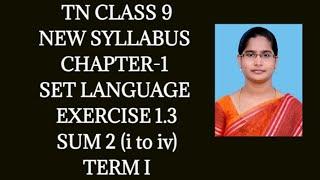9th maths | chapter-1 set language | Exercise 1.3 (2 i,ii,iii,iv) | New syllabus