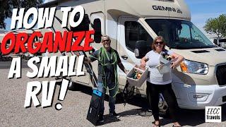 It's Not EASY to ORGANIZE A SMALL RV!!  (How we Organize our 23 ft Motorhome)