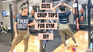 Cute Crop Tops for Gym | Goodwill DIY Fashion | Goodwill Thrifting Vlog