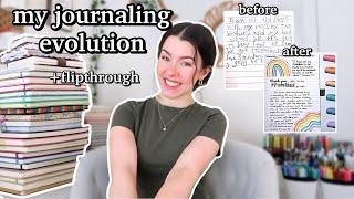 my journaling evolution!! (over 15 YEARS) | flipthrough!