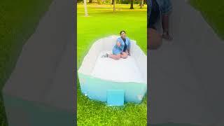 Easy-Setup Large PVC Foldable  Non-Inflatable Pool From Temu!!! It Was Worth The $147.09!!!