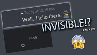 How to become *INVISIBLE* on Discord (Invisible Name + Pfp) [UPDATED 2020]