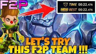 TRYING FASTEST F2P GIANT TEAM WITH LOWER RUNE QUALITY  IN SUMMONERS WAR