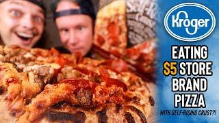 Eating & Reviewing Kroger Brand's SELF-RISING CRUST Three Meat Pizza