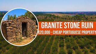 GRANITE STONE RUIN, 20K FARM FOR SALE, CENTRAL PORTUGAL CHEAP INVESTMENT