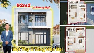 Mẫu Biệt Thự 2 Tầng Kiến Trúc Hiện Đại Đẹp Chất Tại Thuận Thành Bắc Ninh | HCG.1199