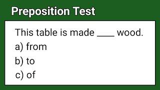 Prepositions Test | Prepositions In English Grammar | Grammar Test