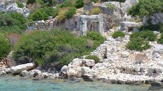 Boat trip: Kekova Island - Sunken City,  Demre Antalya 4K