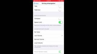 How to control navigation voice volume on Apple Maps?