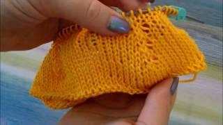 Three loops along the front, with a circular knitting, how to knit?
