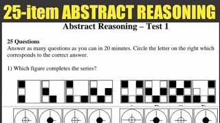 25-item ABSTRACT REASONING Test 1 [AFPSAT, NAPOLCOM, UPCAT, College Entrance Test, Employment]