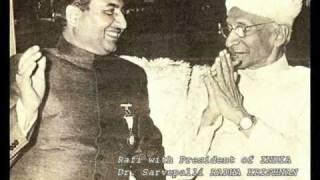 RAFI receiving Padma Shri Award from President Dr. Sarvepalli Radhakrishnan in 1967