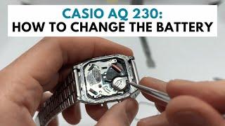 Casio AQ 230 Battery Replacement | SR920 Battery Equivalent - Renata 371 - AG6 Watch battery