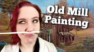 Bob Ross Certified Instructor painting "The Old Mill" #bobross #bobrosspainting #paintingideas