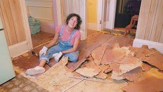 Tearing Out My Disgusting Carpeted Kitchen | Before & After!