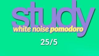 STUDY BETTER!!  White NOISE POMODORO timer ‍‍(2h / 25 min interval / 5 min break)