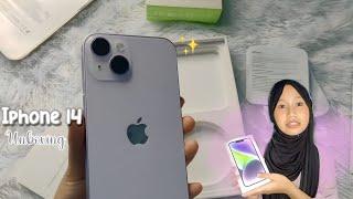 UNBOXING IPHONE 14 PURPLE 