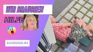 Wir brauchen Hilfe, die Treppenstufe am Wohnmobil Carthago......und das in Schweden⭐️