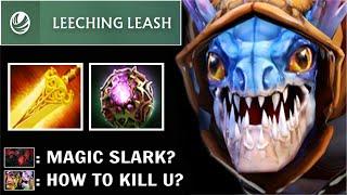 LEECHING LEASH Magic Slark is Secretly OP! Crazy Radiance OC Build Can't Kill 0 Deaths WTF Dota 2