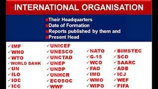 International Organisation & Headquarters | Organizaion and Headquarters | Gk in english