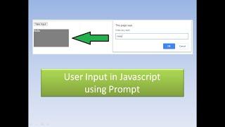 User Input using Javascript prompt