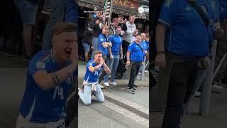 Albania fan playfully taunts Italian supporters by snapping spaghetti ahead of Euro 2024 match