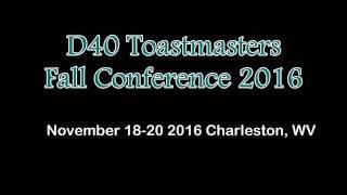 Toastmasters D40 Fall Conference Promo at the library