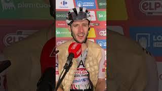 Adam Yates reacts to Stage 9 victory at #lavuelta24 #shorts