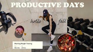 PRODUCTIVE DAYS IN MY LIFE / workouts, what I eat, new haircut, life update & fall intentions /