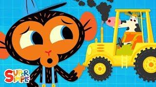 Oh No! Miss Cow's Tractor Is Polluting the Environment | Tractors For Kids