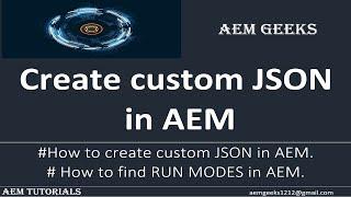 Tut #5 | Create custom json from content in aem