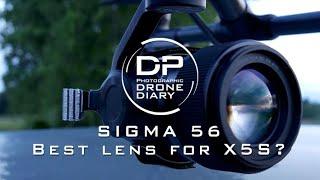 Balancing SIGMA 56 mm on DJI Inspire 2 and Zenmuse X5S. Best lens for X5S?