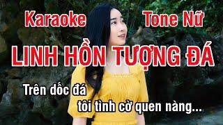 Linh Hồn Tượng Đá Karaoke  Nhạc Sống Hay Tone Nữ (Mi Thứ) ► Karaoke Lê Thiết