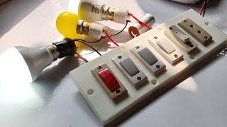 all type LED bulb protection switch board wiring connection #az electrical works#board wiring