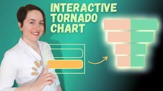 Making an interactive tornado (butterfly or pyramid) chart using one pivot table in Microsoft Excel