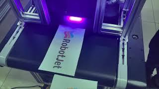 Robotjet UV single pass digital printer color printing with PE and PP materials