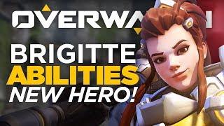 Brigitte All Abilities Gameplay - Overwatch NEW HERO
