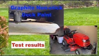 Graphite Coating on Mower Deck Test - Non-stick lawn mower coating