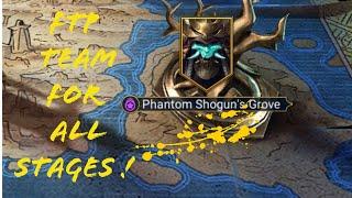 Easy to build team for Climbing  all stages of Phantom Shogun's Grove. Raid Shadow Legends