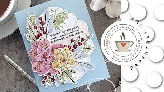 Papertrey Ink | Christmas Bouquet | Christmas Cardmaking with Layered Stamps