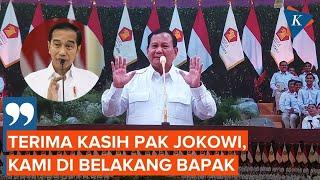 Ucapkan Terima Kasih ke Jokowi, Prabowo Subianto: Kami di Belakang Bapak