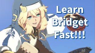 Learn Bridget in 4 Minutes - (Combos, Safe-Jumps, Setplay)