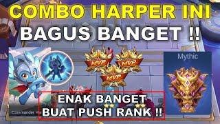 COMBO HARPER INI BAGUS BANGET !! ENAK BANGET BUAT PUSH RANK !! COMBO MAGIC CHESS TERKUAT 2024