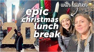 REUNITED + Christmas in New York on my lunch break challenge | Vlogmas 13, 2019