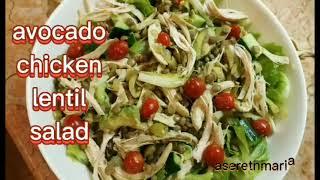 HEALTHY Chicken  Lentil SALAD Recipe - Asereth Maria