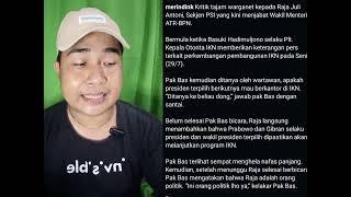 Momen Raja juli memotong pembicaraan pak Basuki viral di media sosial