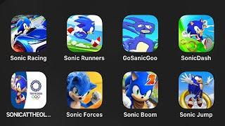 Sonic Racing,Sonic Runners,Go Sanic,Sonic Dash,Sonic Forces,Sonic Jump,Sonic CD,Sonic the Hedgehog 4