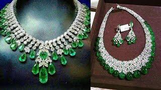 Gorgeous Emerald Diamond Necklace Design